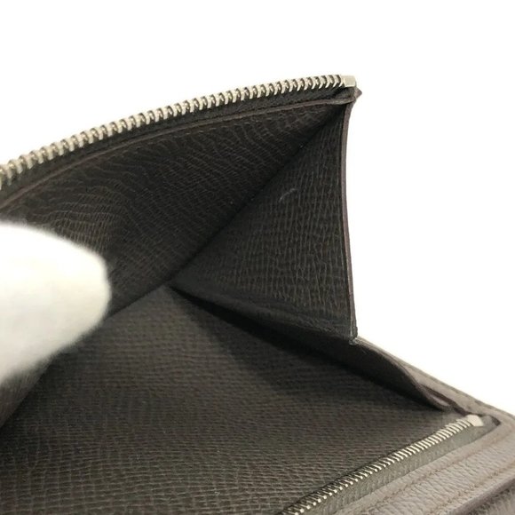 Auth HERMES HHardware Bearn Souffle Two fold Long Wallet Epsom Gray Based - Picture 7 of 15